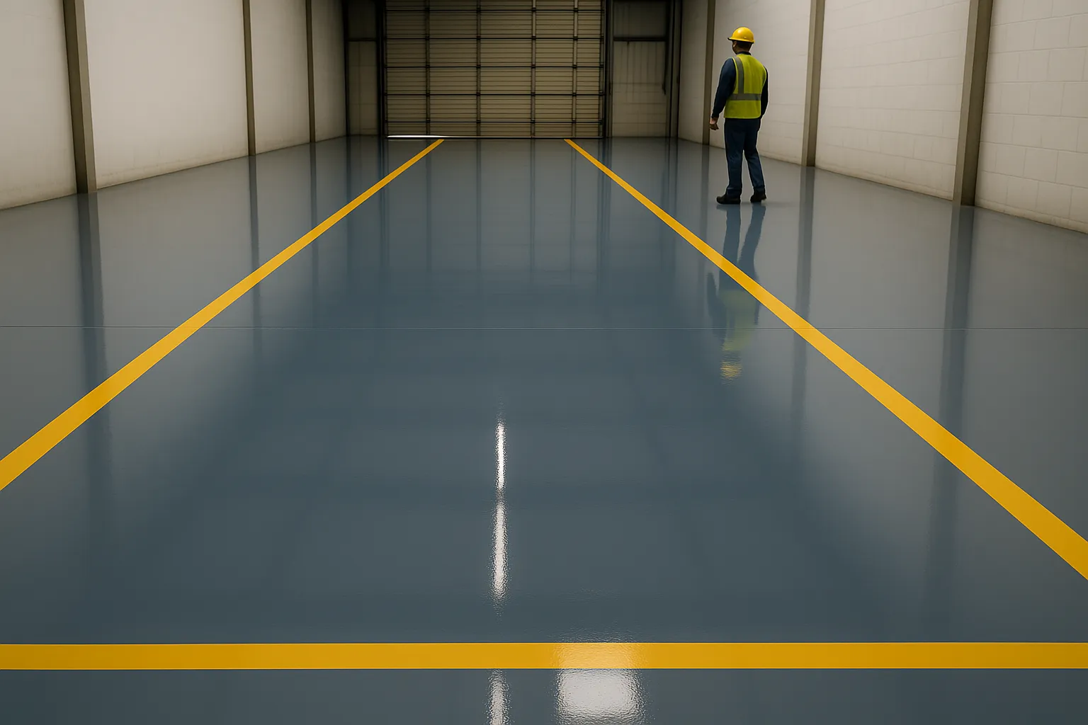 Piso epóxico autonivelante terminado
